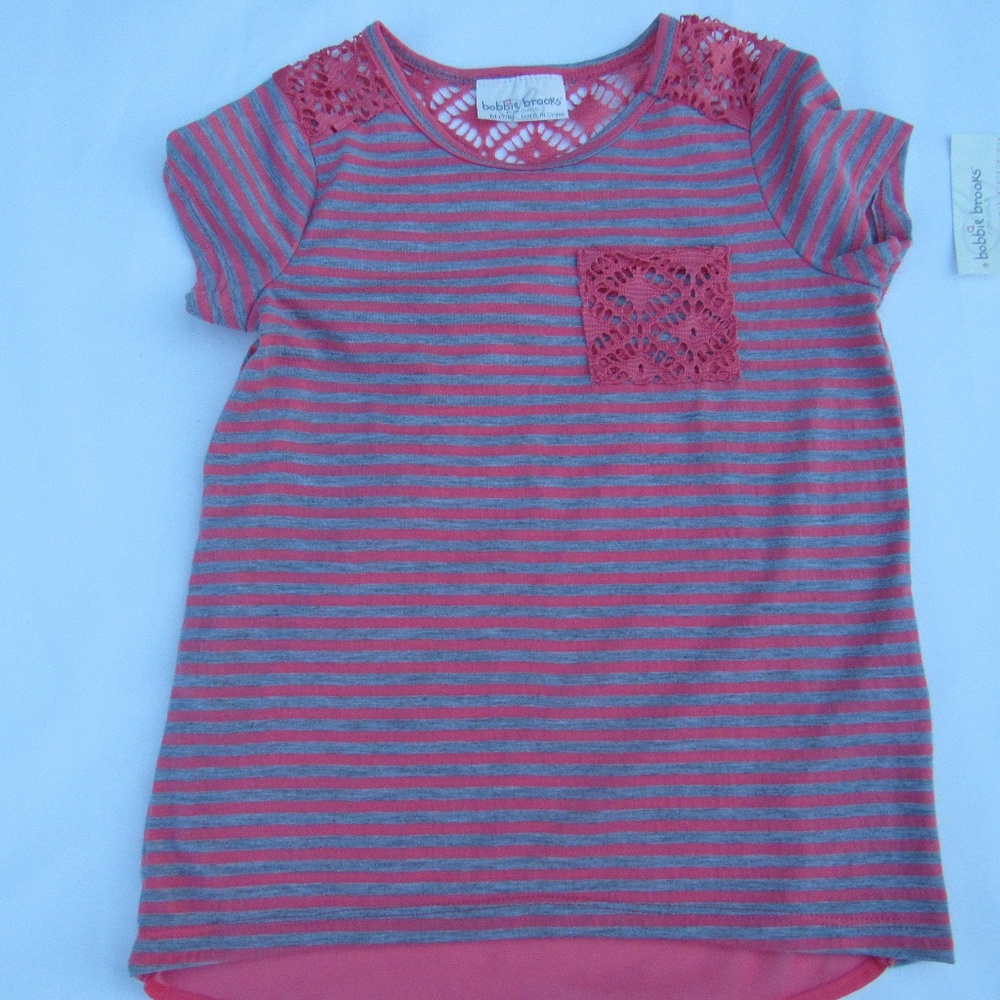 Girls Bobbie Brooks Coral Tunic Shirt M 7/8